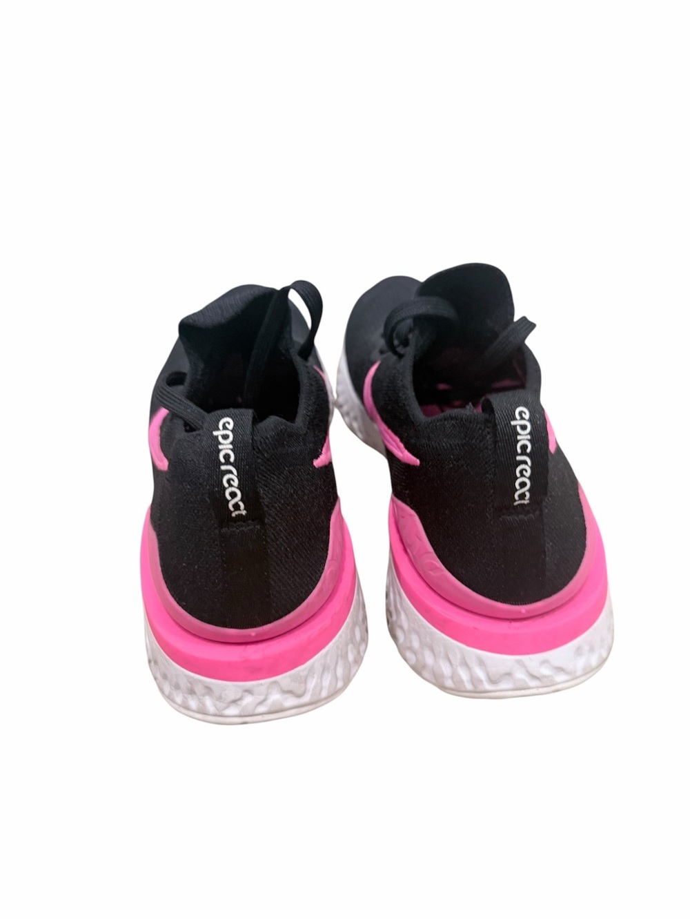 Nike Epic React Flyknit 2 Mens Bq8928-013 Size 8, Black/Black-pink Blast-white - Picture 4 of 6